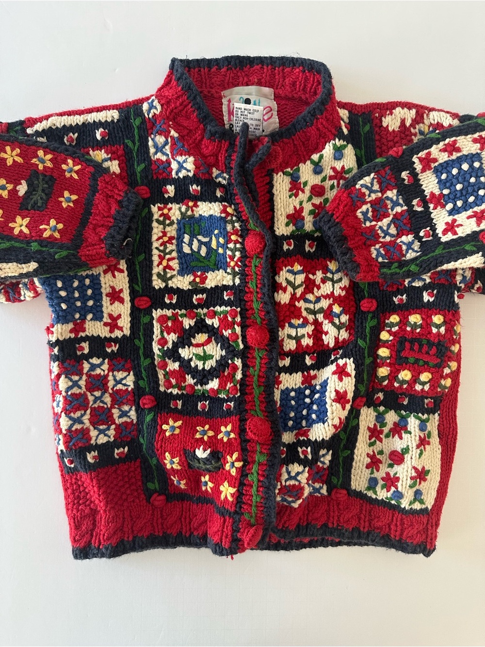 Vintage Kaine and Co. Girls Button Down Cardigan Sweater Size 6X Cottagecore